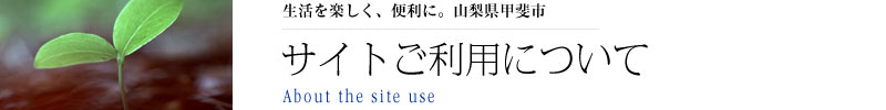 サイトご利用について